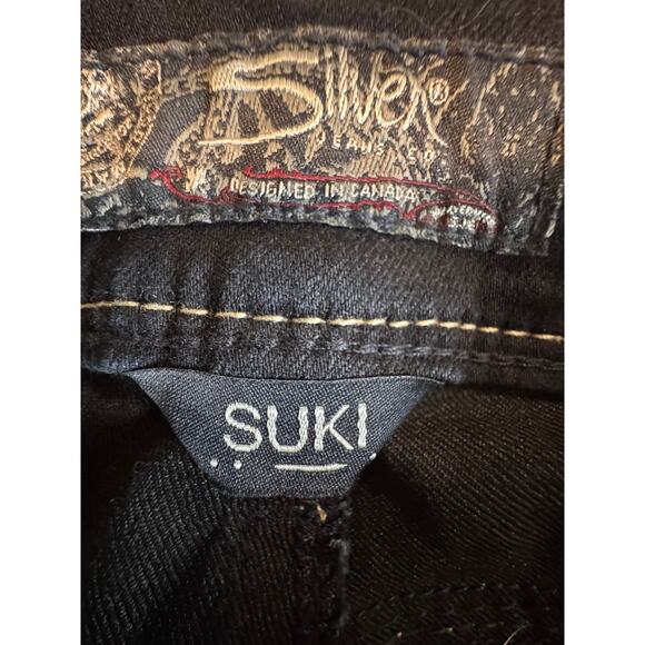 Silver Jeans Co Suki Mid Slim Bootcut Jeans W29 L35 Dark Wash Indigo - Picture 9 of 11